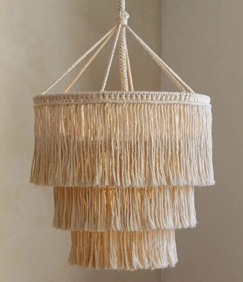 Boho Bliss Luminaire - Handmade Lamp Shade - KnittsKnotts