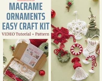 Macrame Christmas Tree DIY Craft Kit, Christmas Tree, Diy Craft Kit, Craft Kit For Adult, Handmade Christmas, Macrame Kit Diy K62 - KnittsKnotts