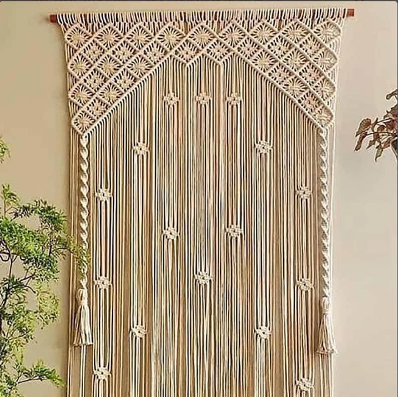 Welcome Weave - Macramé Door Curtain - KnittsKnotts