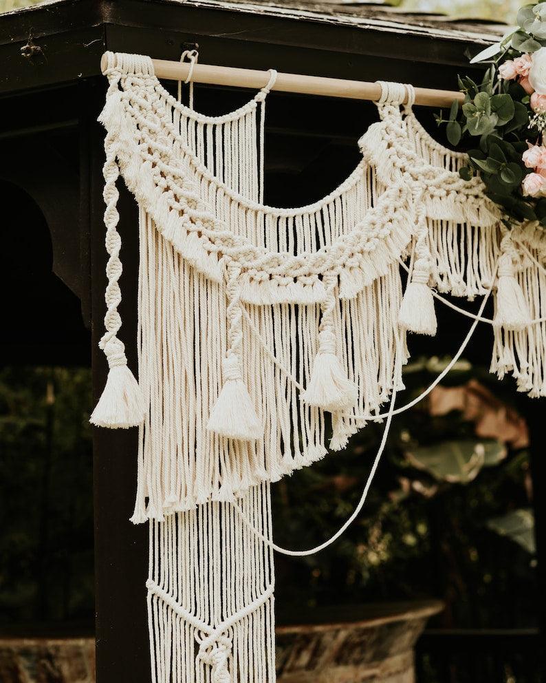 Timeless Tie-the-Knot Tapestry - Wedding Backdrop - KnittsKnotts