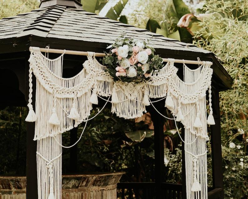 Timeless Tie-the-Knot Tapestry - Wedding Backdrop - KnittsKnotts
