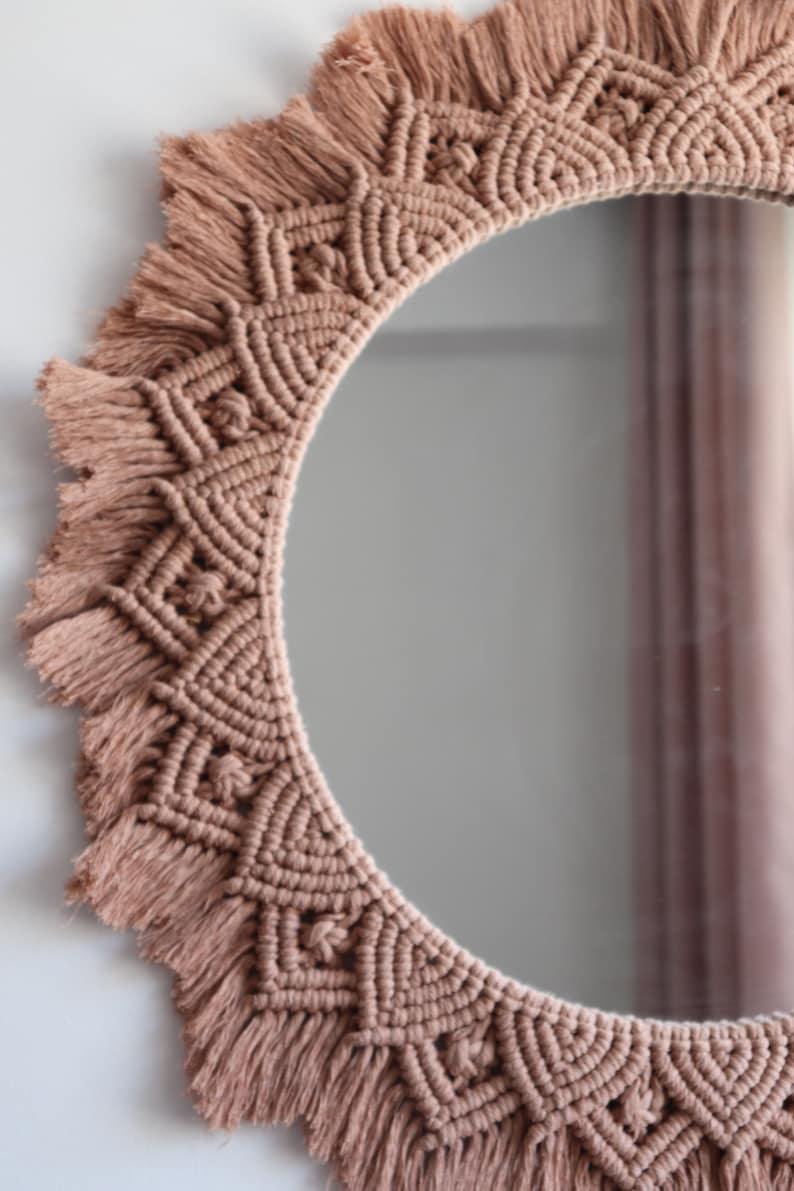 HandmadeHarmony Mirrors - Macrame Mandala Mirrors - KnittsKnotts