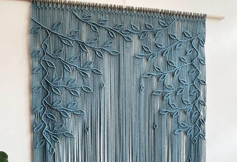 Vintage Vibes Curtain - Macramé Door Curtain - KnittsKnotts