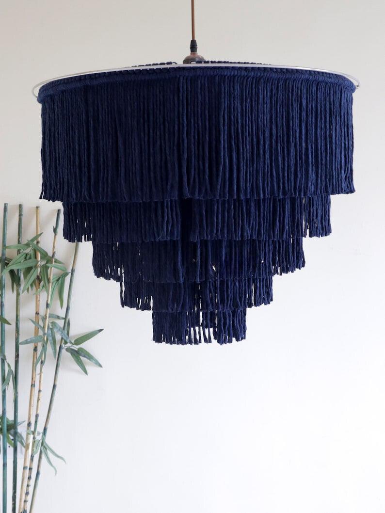 Minimalist Zen Decor - Handmade Lamp Shade - KnittsKnotts