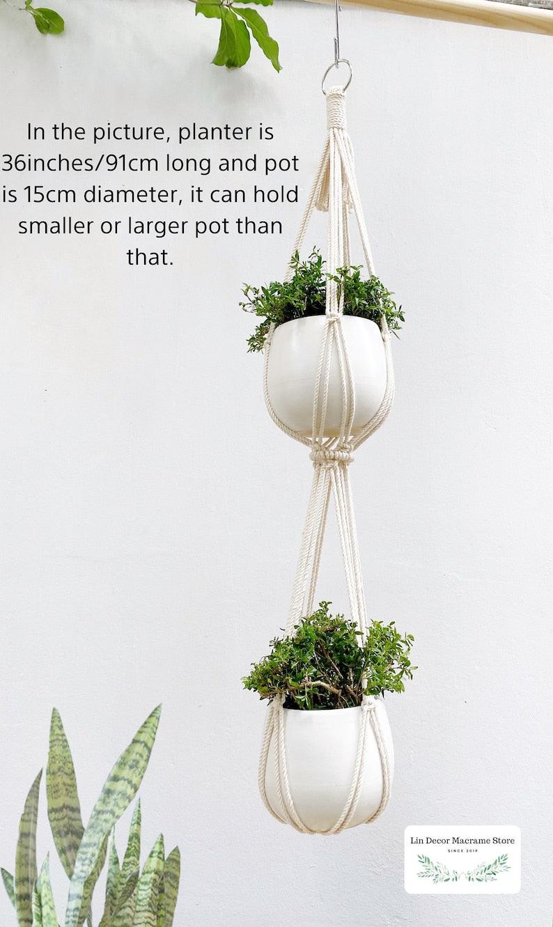 Minimalist plant hanger - KnittsKnotts