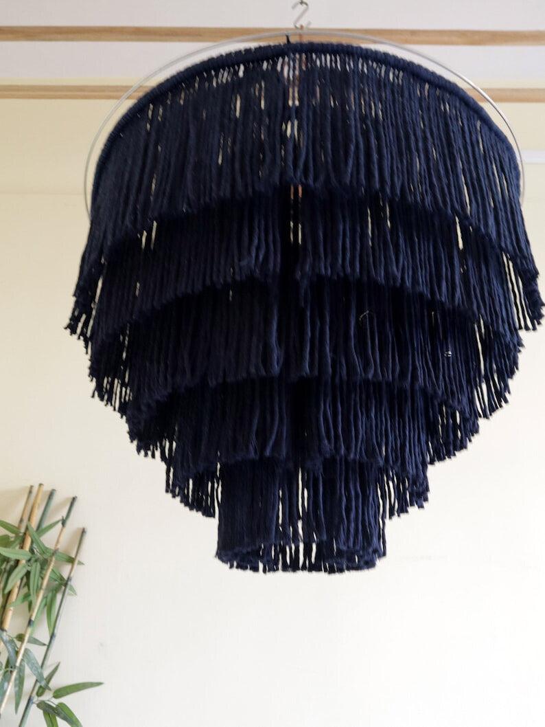 Minimalist Zen Decor - Handmade Lamp Shade - KnittsKnotts