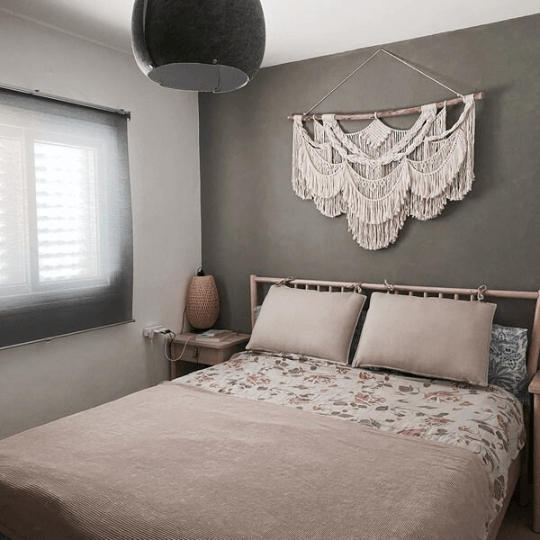 Ethereal elegance - wall Macrame Hanger - KnittsKnotts