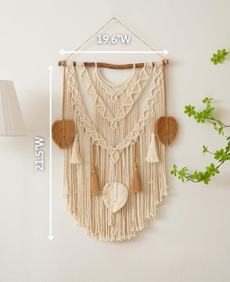 Whimsical Winged - Macrame Feather Wall Art