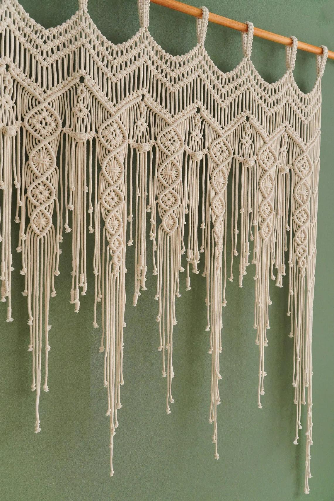 Boho Bliss Weave - Macramé Window Tapestry - KnittsKnotts
