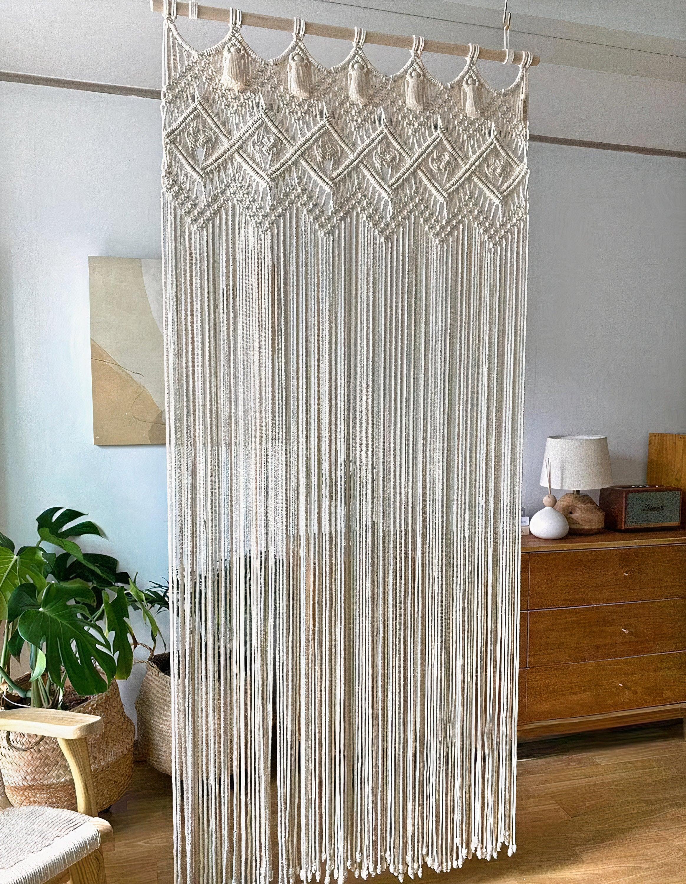 Tranquil Textile Curtains -  Macrame Curtains
