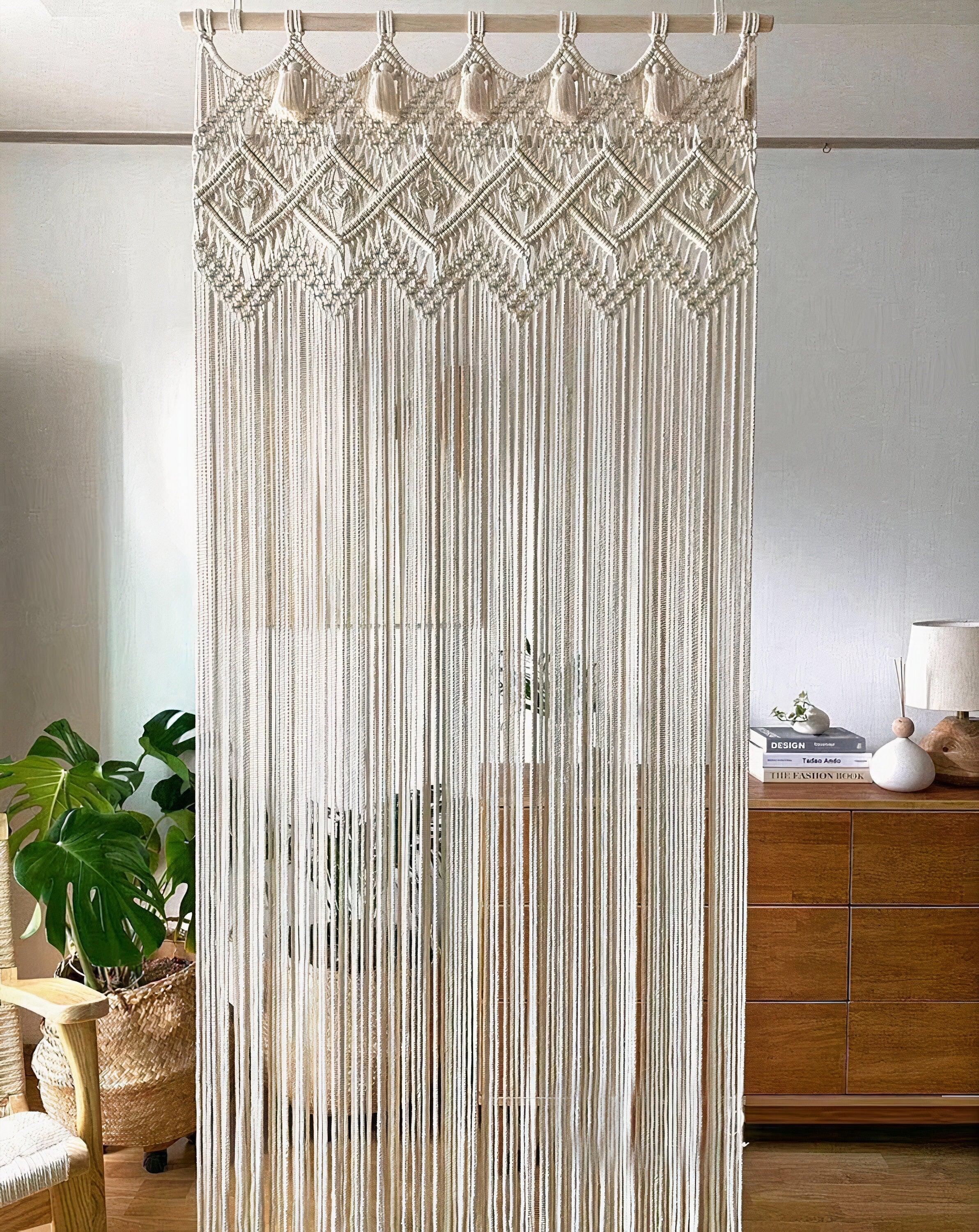 Tranquil Textile Curtains -  Macrame Curtains