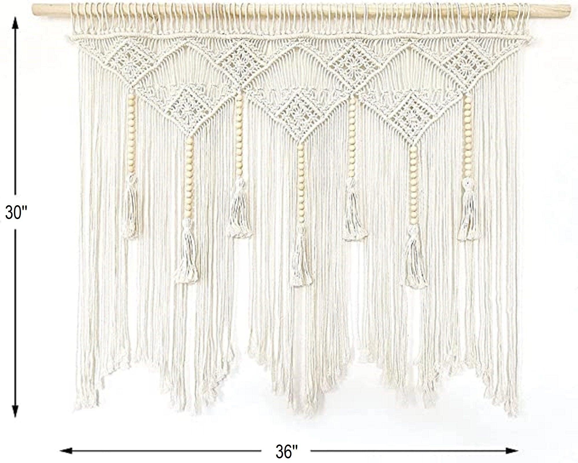 Tranquil Threads- Window Macramé Valence/Curtain - KnittsKnotts